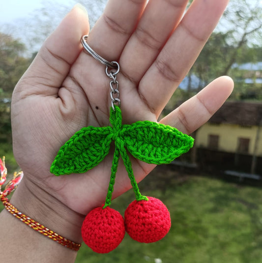 Handmade Cherry keychain