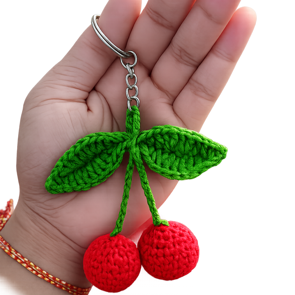 Handmade Cherry keychain