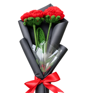 2 crochet rose bouquet