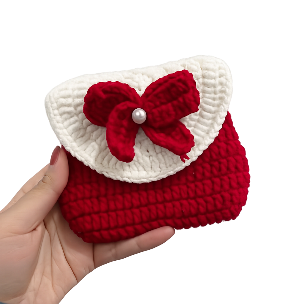 Crochet mini pouch