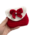 Crochet mini pouch